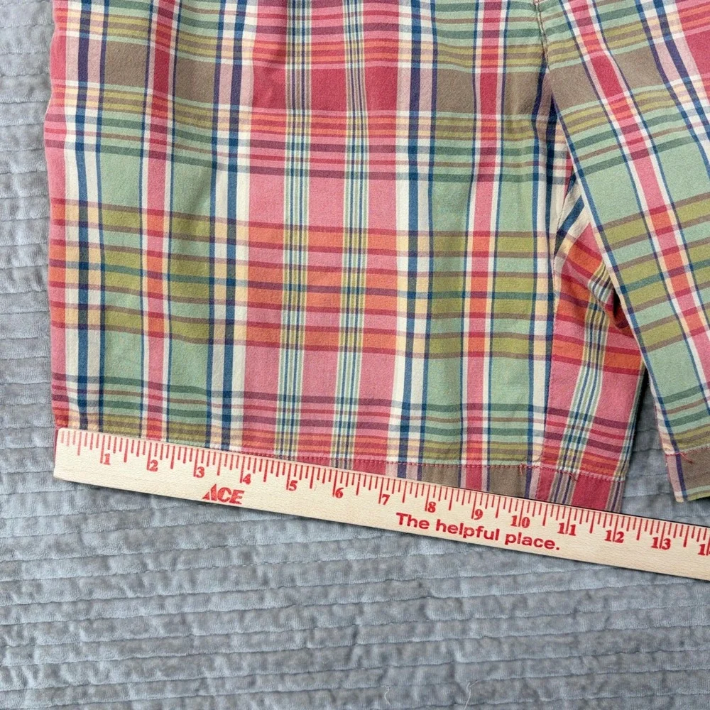 Polo‎ Ralph Lauren Tyler Short Mens 31 Plaid Pleated Cotton Multi Color Preppy